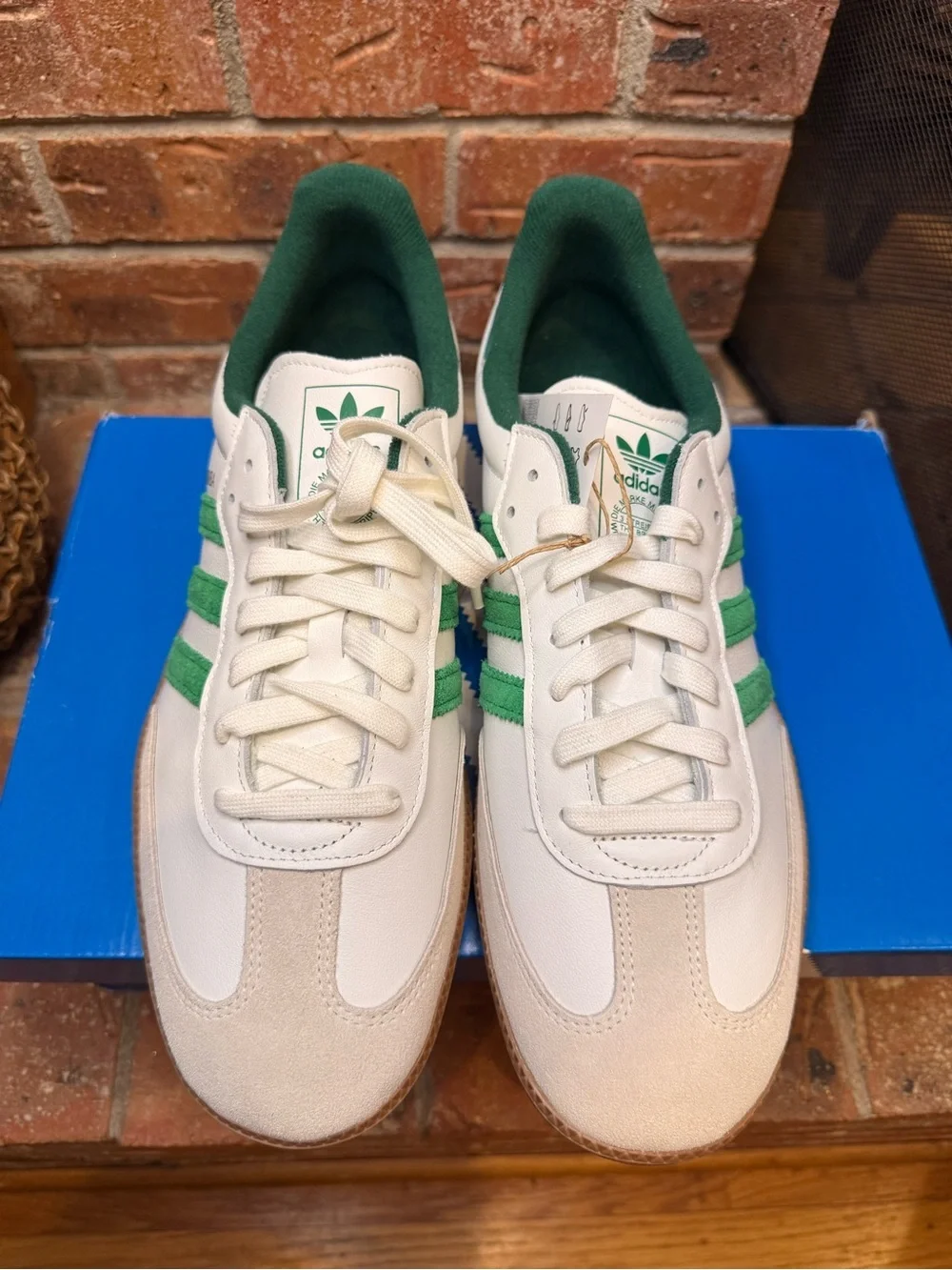 Adidas Samba OG White Green Gum Sole Men’s Size 13 NIB JI3202